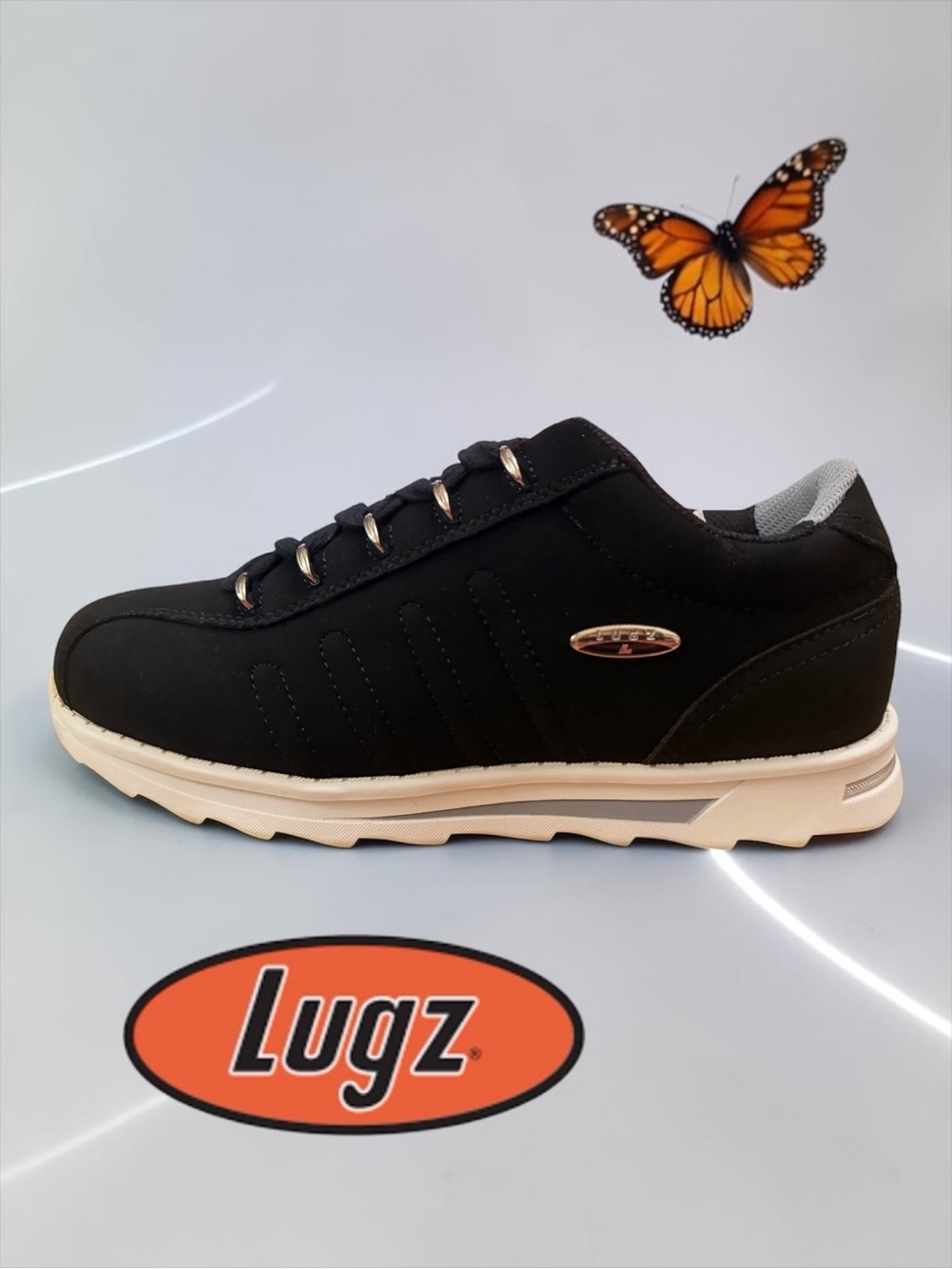 Lugz Men’s Changeover II Black Gray White Oxford Sneakers Size 9D NIB - Picture 6 of 11